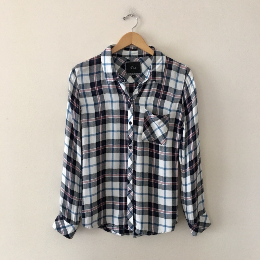 Rails Plaid Flannel Button Down Shirt - image 1